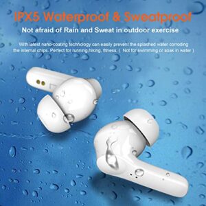 Wireless Earbuds Sport Bluetooth 5.1 Earphones in-Ear with Immersive Sound 24H Playtime IPX5 Waterproof Stereo Headphones in Ear Built in Mic Headset Premium Sound Compatible with Apple & Android…