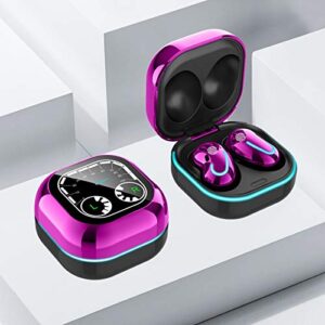 Heave Wireless Earbuds Bluetooth Earphones,in Ear Earbuds with Digital LED Display Fast Charging Case,HiFi Sound Quality Headphone Built in Mic,IPX4 Sweatproof Headset Purple