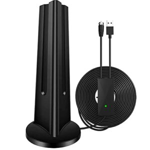 2022 newest hd tv antenna up 130 miles range-indoor/outdoor antenna support 4k 1080p all older tv’s & smart tv, digital antenna with amplifer signal booster