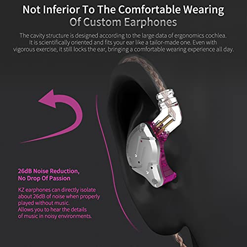 KZ ZS10 Pro 4BA+1DD in Ear Monitor Earphone 5 Driver HiFi Metal Earbuds Headphone Noise Cancelling IEM Earphone with 2 Pin Detachable Cable