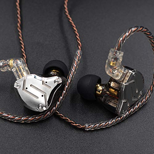 KZ ZS10 Pro 4BA+1DD in Ear Monitor Earphone 5 Driver HiFi Metal Earbuds Headphone Noise Cancelling IEM Earphone with 2 Pin Detachable Cable