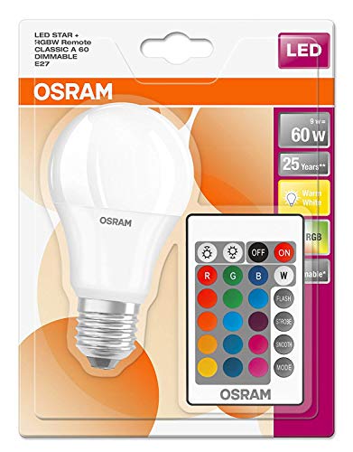 Osram LED Star Classic A E27 9 W Corn Light Plastic Assorted Colours LEDVANCE, 11.4 x 6 x 6 cm 2 Units