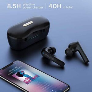 meidong True Wireless Earbuds, Bluetooth Earbuds Headphones V5.0 KY06 in-Ear Earphones (Black)