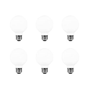LEDVANCE Sylvania Reduced Eye Strain G25 Globe LED Light Bulb, 40W = 4.5W, 13 Year, Dimmable, Frosted, 5000K, Daylight - 6 Pack (41242)