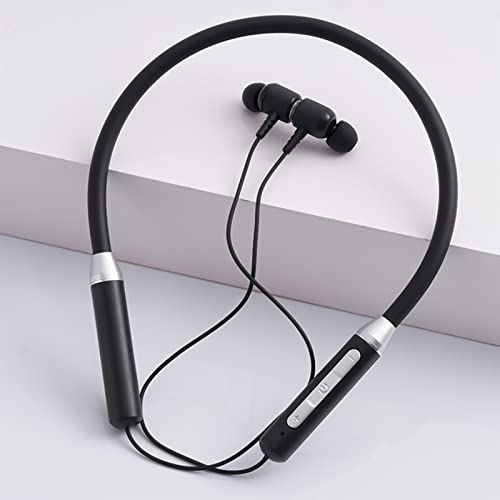 LADIGASU Neckband Bluetooth Headphones,HD Stereo Wireless Sports Earphones,Around Neck Bluetooth Headest Noise Cancelling Mic for Jogging or Cycling