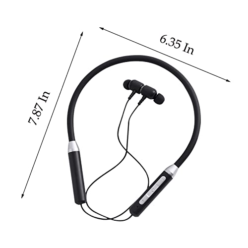 LADIGASU Neckband Bluetooth Headphones,HD Stereo Wireless Sports Earphones,Around Neck Bluetooth Headest Noise Cancelling Mic for Jogging or Cycling