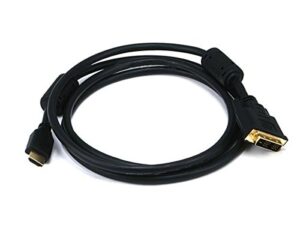 monoprice 6ft 28awg high speed hdmi to dvi adapter cable w / ferrite cores – black