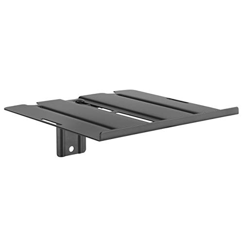 MOUNT-IT! Floating TV Shelf [6.6 lbs Capacity] [Dual Installation - Wall or TV] Single Shelf Mount for Television Components, DVD Players, Streaming Devices, Speakers, and Cable Box (Black)