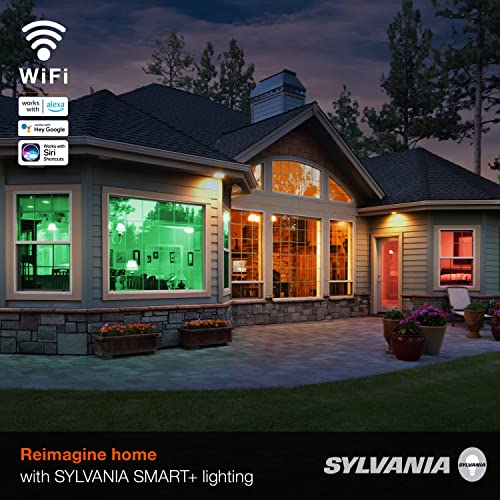 Sylvania WiFi LED Smart Light Bulb, 14.5W, Full Color and Tunable White A21, Dimmable, for Alexa, Siri Shortcuts, and Google Home Only - 1 Pack (75806)