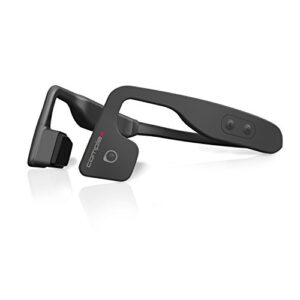 open ear bone conduction headphones – stereo headset w/ revolutionary bone induction technology for smart running, cycling, and sports – wireless bluetooth audio, call mic – pyle pswbt550 (black)