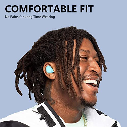KOSETON Wireless Earbuds Bluetooth Headphones, Bluetooth 5.1 Technology, Mini Sports Headset, Built-in Microphone for HD Calls and Listening to Music, with Unicorn Charging Case, Blue