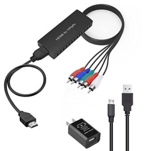 LVY HDMI to Component Converter Adapter, Support 1080P HDMI to YPbPr Converter Compatible DVD, VCD, PS3/PS4, Xbox, Wii to New HD TV/ Monitor/ Projecto