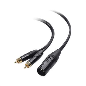 Cable Matters Dual RCA to XLR Stereo Audio Splitter Cable 10 ft / 3m (XLR to Dual RCA Splitter Adapter) in Black