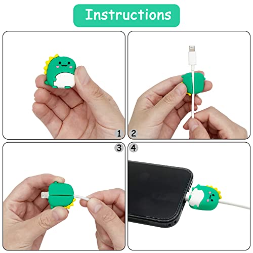 ZAKVOOR 20 Pack Cute Animals Bite USB Charger Protector for iPhone iPad Cable, Charging Protector and Cord Holder, Charging Cable Saver Phone Accessory Cable Buddies