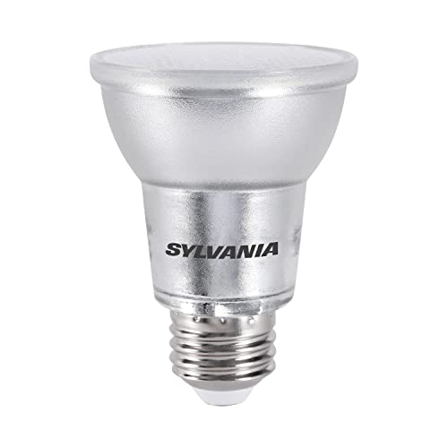 LEDVANCE Sylvania PAR20 LED Flood Light Bulb, 50W = 7W, Dimmable, 13 Year, Medium Base, 550 Lumens, Wet-Rated, 5000K, Daylight - 2 Pack (40400)