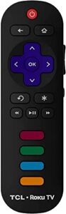 oem replacement for tcl roku tv remote control (06-irpt20-urc280j) urc280j with netflix/hulu/roku/vude/disney+ keys (renewed)