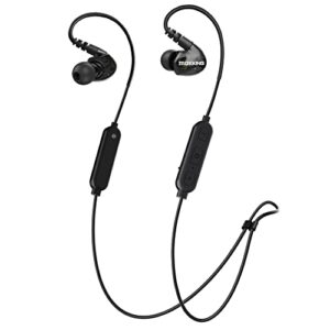 wireless sport earphones ipx6 waterproof,noise cancelling bluetooth headphones for running and workout, wireless earbuds for small ears deep bass and hd stereo (black)
