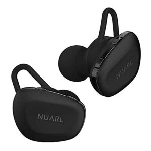 nuarl n6 pro2 tws true wireless stereo earphones earbuds bluetooth5.2 gaming mode lowdelay mode 10hr playback aptx adaptive aptx aac sbc hdss ipx4 multipoint n6pro2-tb(triple black)