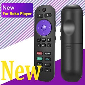 AZMKIMI Universal Remote Control Fits for Roku Player 1 2 3 4 Premiere/+ Express/+ Ultra with 9 More Learning Keys Programmed to Control TV/Soundbar/Receiver (NOT for Any Ro-ku Stick or Ro-ku TV)