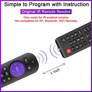 AZMKIMI Universal Remote Control Fits for Roku Player 1 2 3 4 Premiere/+ Express/+ Ultra with 9 More Learning Keys Programmed to Control TV/Soundbar/Receiver (NOT for Any Ro-ku Stick or Ro-ku TV)