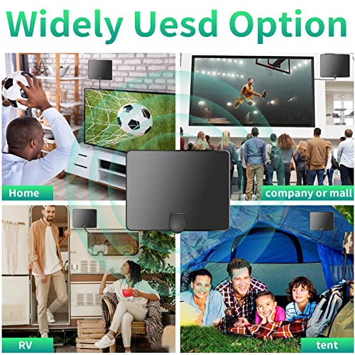 2023 TV Antenna Digital HD Indoor Smart Antenna Amplifier 420+ Miles Long Range - Support 4K 1080p Fire Stick and All Television VHF UHF - Outdoor Signal Booster for Local Channels -20ft HDTV Cable