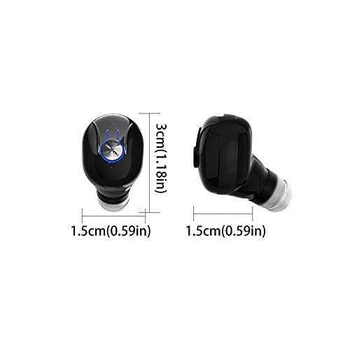 Wireless Headphones Bluetooth with Microphone Sports Stereo Sound IPX5 Waterproof in Ear Mini Single Earbuds for One Ear Earphones for iOS Android