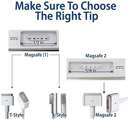 45W 60W & 85W AC Power Adapter DC Repair Cord for Apple Mag Safe 2 Power Adapter T Connector