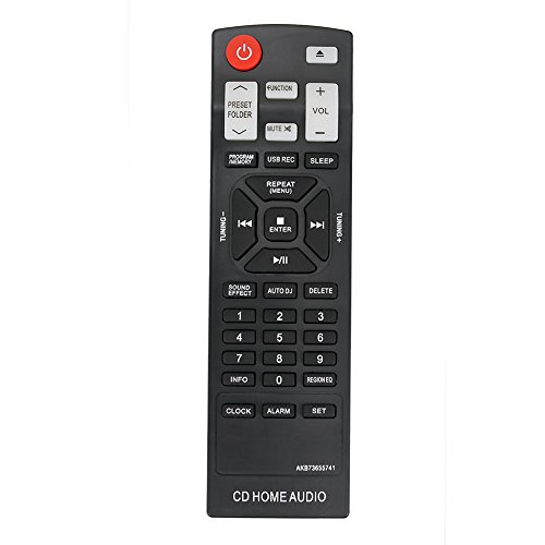 AKB73655741 Replace Remote Control Applicable for LG CM4550 CMS4550F CMS4550W CM4350 CMS4350F CD Home Audio Mini Hi-Fi System