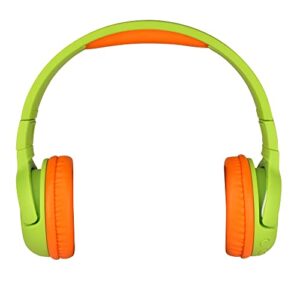 Contixo KB-5 Kids Headphones - Over The Ear Foldable Bluetooth Wireless Headphone for Kids - 85dB with Volume Limited - Toddler Headphones for Boys and Girls (Green+Orange)