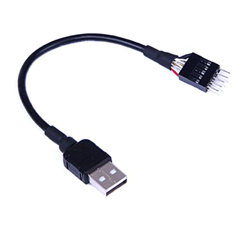 9-Pin USB Motherboard Male Header to Single USB 2.0 Type A Male Cable 7.8inch