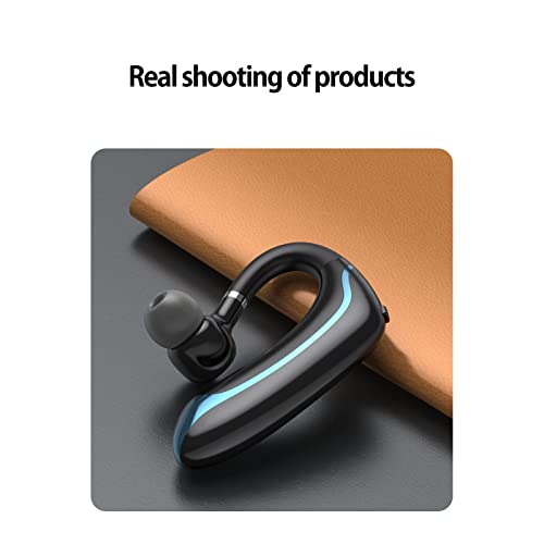 On Ear Headphone Bluetooth Single Earbud Wireless Twist Fit Both of The Ear Bone Conduction with Earhook Long Battery Life for Workout Compatible with Android iPhone