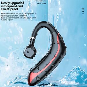 On Ear Headphone Bluetooth Single Earbud Wireless Twist Fit Both of The Ear Bone Conduction with Earhook Long Battery Life for Workout Compatible with Android iPhone