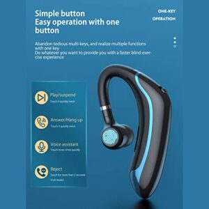 On Ear Headphone Bluetooth Single Earbud Wireless Twist Fit Both of The Ear Bone Conduction with Earhook Long Battery Life for Workout Compatible with Android iPhone