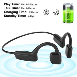 Bone Conduction Headphones, Open Ear Wireless Bluetooth 5.1 Earbuds Stereo Sport Waterproof Sweatproof Earphone Conducting Headset Exercise Gym Workout Running Hiking Driving Cycling Running Climbing