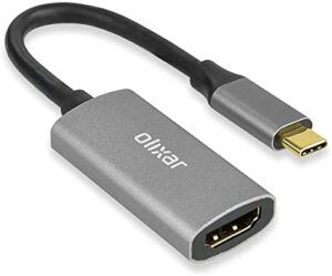 olixar usb c to hdmi adapter 4k for smartphone, laptop, macbook and more – display your device screen on your tv, monitor or projector in up to 4k @ 60hz resolution