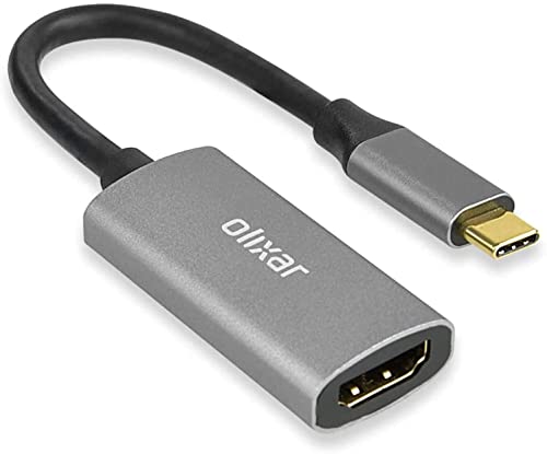 Olixar USB C to HDMI Adapter 4K for Smartphone, Laptop, MacBook and More - Display Your Device Screen on Your TV, Monitor or Projector in up to 4k @ 60Hz Resolution