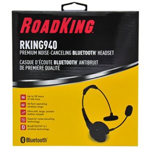 RoadKing RKING940 Premium Noise-Canceling Bluetooth Headset with Mic for Hands-Free