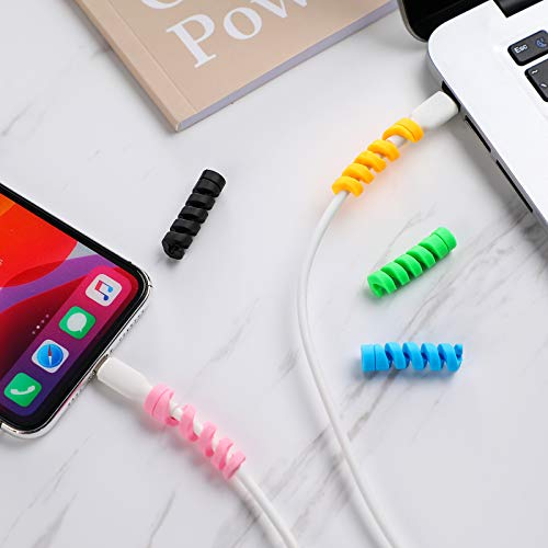 Flutesan 40 Pieces Phone Protect Accessory Charging Cable Protectors Cute Charger Protectors Cord Protector Cord Saver USB Charger for Cellphone Data Lines, Various Styles