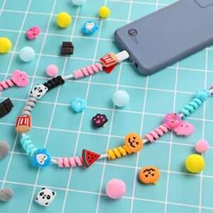 Flutesan 40 Pieces Phone Protect Accessory Charging Cable Protectors Cute Charger Protectors Cord Protector Cord Saver USB Charger for Cellphone Data Lines, Various Styles