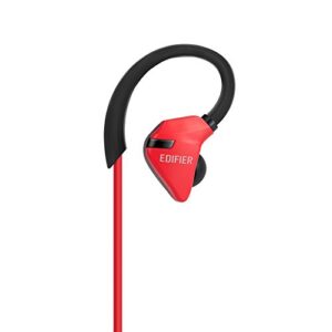 Edifier W296BT Bluetooth 4.1 Sweat and Water Resistant Sports in-Ear Earphones with CVC Noise Suppression and Multi-Point Support - Red