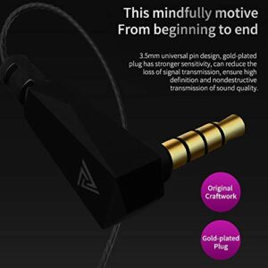 Docooler QKZ VK4 3.5mm Wired Headphones in-Ear Sports Headset Music Earphone in-line Control with Mic Detachable Replaced Cable