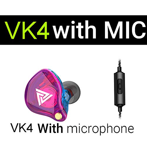 Docooler QKZ VK4 3.5mm Wired Headphones in-Ear Sports Headset Music Earphone in-line Control with Mic Detachable Replaced Cable