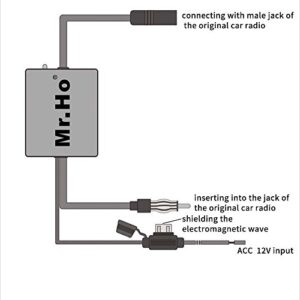 Mr.Ho Car Radio Antenna FM AM Signal Amplifier Booster 12V for Marine Car Boat Truck RV