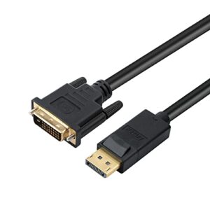 dtech 6 foot displayport to dvi-d single link cable male to male with gold plated connector