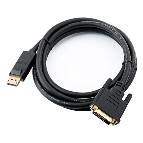 DTECH 6 Foot DisplayPort to DVI-D Single Link Cable Male to Male with Gold Plated Connector