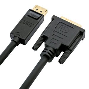 DTECH 6 Foot DisplayPort to DVI-D Single Link Cable Male to Male with Gold Plated Connector