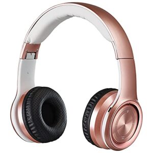 ilive bluetooth wireless headphones, built-in microphone, rose gold (iahb239rgd)