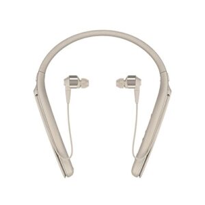 sony premium noise cancelling wireless behind-neck in ear headphones – gold (wi1000x/n)