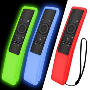 3-pack protective case for samsung smart tv remote control bn59 series, light weight kids-friendly anti slip shockproof silicone samsung tv remote case cover for samsung smart 4k ultra hdtv remote