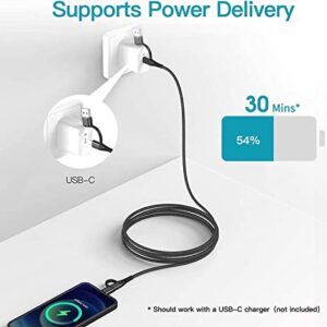 4-in-1 USB C Cable Combo 3.3ft – Flexible and Ultra-Fast Charging Cord PD 60W with USB A/Type C/Compatible with Apple iPhone, iPad, MacBook, Samsung Galaxy, Android Smartphones, and More